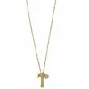 LC Lauren Conrad Kind Heart & Pave Coin Necklace Silver Tone