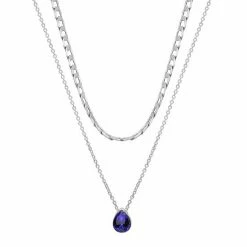 LC Lauren Conrad Two Row Teardrop Gem Pendant Nickel Free Necklace Gold Tone Red -LC Lauren Conrad Shop unnamed file 3759