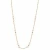 LC Lauren Conrad Rose Gold Tone Crystal Dainty Chain Station Necklace
