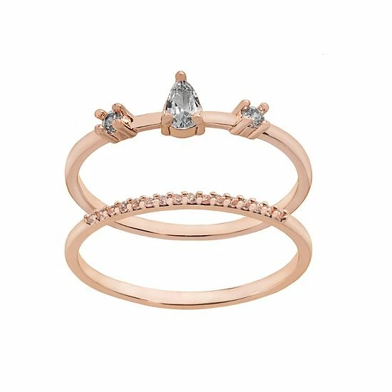 LC Lauren Conrad Rose Gold Tone Crystal Rings Duo Set LC Lauren Conrad Rose Gold Tone Crystal Rings Duo Set -LC Lauren Conrad Shop unnamed file 3772