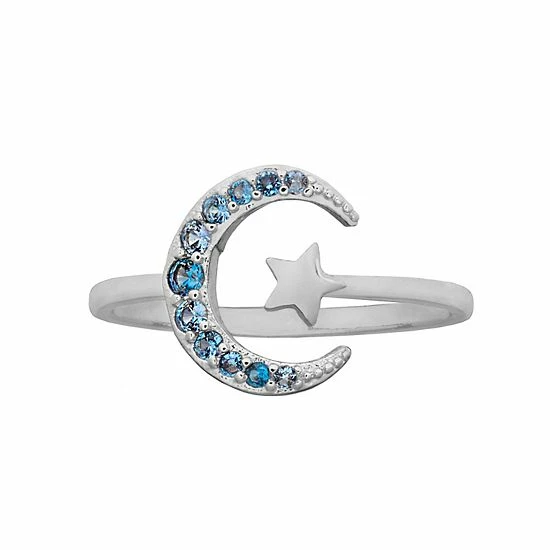 LC Lauren Conrad Silver Tone Moon And Stars Nickel Free Ring 1 LC Lauren Conrad Silver Tone Moon And Stars Nickel Free Ring