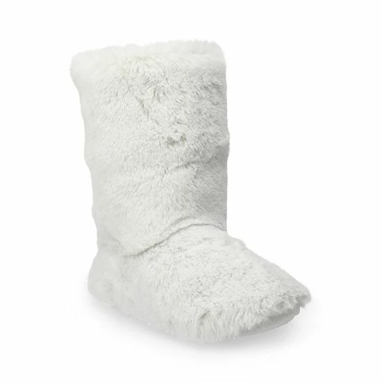 Women's LC Lauren Conrad Allover Tipped Faux Fur Boot Slippers Ivory 7 Women's LC Lauren Conrad Allover Tipped Faux Fur Boot Slippers Ivory - Image 7