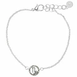 LC Lauren Conrad Silver Tone Crystal Capricorn Zodiac Sign Bracelet