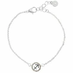 LC Lauren Conrad Silver Tone Crystal Sagittarius Zodiac Sign Bracelet