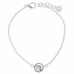 LC Lauren Conrad Silver Tone Crystal Virgo Zodiac Sign Bracelet