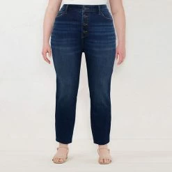 Plus Size LC Lauren Conrad High-Waist Skinny Jeans Allison Wash