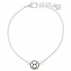 LC Lauren Conrad Silver Tone Crystal Taurus Zodiac Sign Bracelet