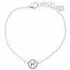 LC Lauren Conrad Silver Tone Crystal Pisces Zodiac Sign Bracelet
