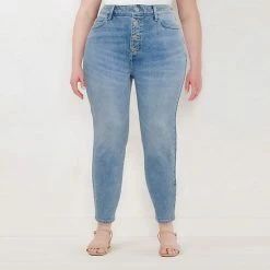 Plus Size LC Lauren Conrad High-Waist Skinny Jeans Allison Wash -LC Lauren Conrad Shop unnamed file 388