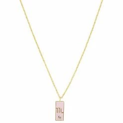 LC Lauren Conrad Gold Tone Crystal Scorpio Enamel Rectangular Pendant Necklace