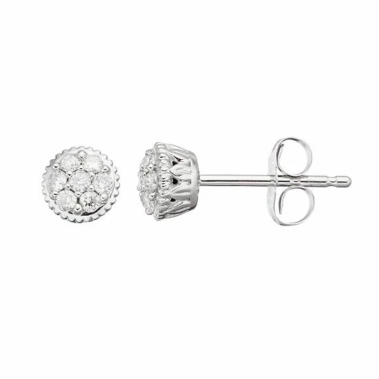 LC Lauren Conrad 10k White Gold 1/8 Carat T.W. Diamond Cluster Stud Earrings LC Lauren Conrad 10k White Gold 1/8 Carat T.W. Diamond Cluster Stud Earrings -LC Lauren Conrad Shop unnamed file 3948