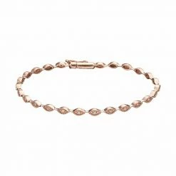 LC Lauren Conrad 10k Rose Gold 1/4 Carat T.W. Diamond Marquise Bracelet