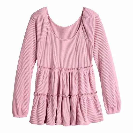 Women's LC Lauren Conrad Cozy Tiered Tunic Pirate Black 3 Women's LC Lauren Conrad Cozy Tiered Tunic Pirate Black - Image 3