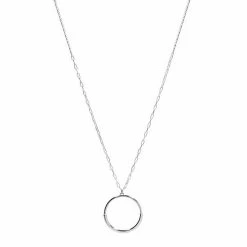 LC Lauren Conrad Metal Tube Hoop Nickel Free Long Pendant Necklace