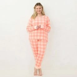 Plus Size LC Lauren Conrad Cozy Long Sleeve Pajama Top & Pajama Pants Set Blue Fairisle -LC Lauren Conrad Shop unnamed file 405