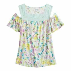 Women's LC Lauren Conrad Print Lace Yoke Cold-Shoulder Top Yellow Daisy 8 Women's LC Lauren Conrad Print Lace Yoke Cold-Shoulder Top Yellow Daisy -LC Lauren Conrad Shop unnamed file 4119