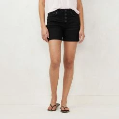 Women's LC Lauren Conrad Cuffed High-Waist Jean Shorts Brigitte -LC Lauren Conrad Shop unnamed file 4160