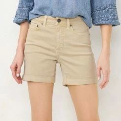 Women's LC Lauren Conrad Cuffed High-Waist Jean Shorts Brigitte -LC Lauren Conrad Shop unnamed file 4161