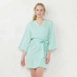 Women's LC Lauren Conrad Satin Wrap Robe Touch Of Blue -LC Lauren Conrad Shop unnamed file 4171