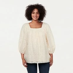 Plus Size LC Lauren Conrad Squareneck Peasant Top Amber Rose -LC Lauren Conrad Shop unnamed file 418