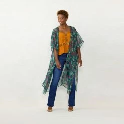 Women's LC Lauren Conrad Open Back Duster Blue -LC Lauren Conrad Shop unnamed file 4180