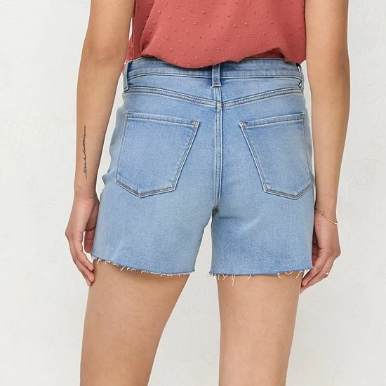 Women's LC Lauren Conrad Super High Rise Cut-Off Denim Shorts Victoria Wash 2 Women's LC Lauren Conrad Super High Rise Cut-Off Denim Shorts Victoria Wash - Image 2