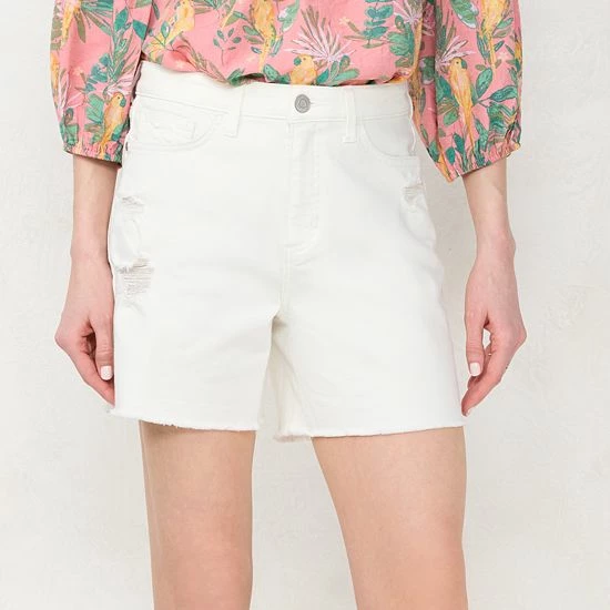 Women's LC Lauren Conrad Super High Rise Cut-Off Denim Shorts Victoria Wash 4 Women's LC Lauren Conrad Super High Rise Cut-Off Denim Shorts Victoria Wash - Image 4