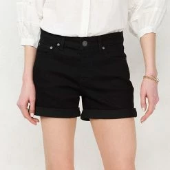 Women's LC Lauren Conrad Mid-Rise Rolled Cuff Denim Shorts Black -LC Lauren Conrad Shop unnamed file 4195