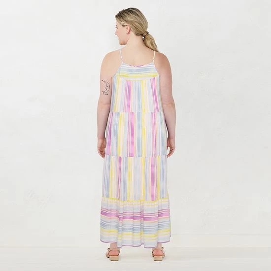 Plus Size LC Lauren Conrad Crochet-Yoke Tiered Maxi Dress Vanilla 2 Plus Size LC Lauren Conrad Crochet-Yoke Tiered Maxi Dress Vanilla - Image 2