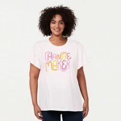 Plus Size LC Lauren Conrad Crewneck Graphic Tee Stronger Together -LC Lauren Conrad Shop unnamed file 4277