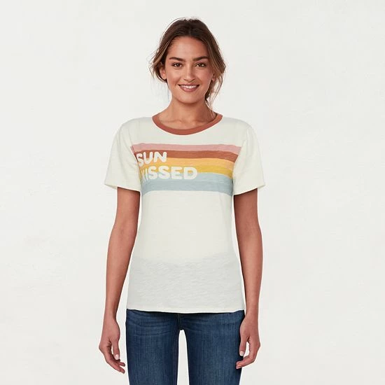 Petite LC Lauren Conrad Graphic Tee Yellow Stripe 1 Petite LC Lauren Conrad Graphic Tee Yellow Stripe