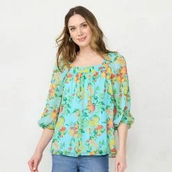 Women's LC Lauren Conrad Squareneck Peasant Top