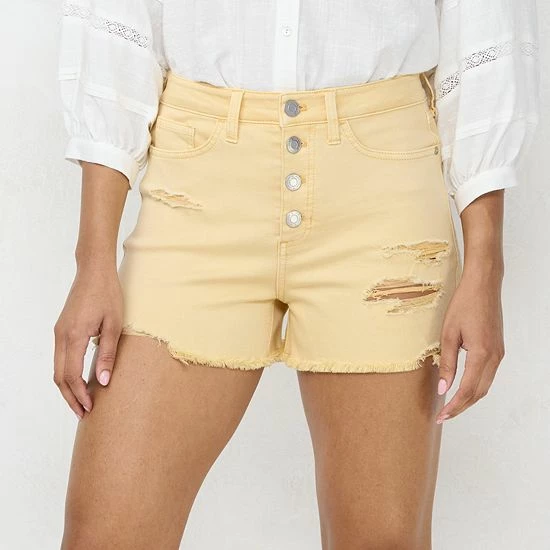 Women's LC Lauren Conrad High Rise Button Fly Cut-Off Shorts Women's LC Lauren Conrad High Rise Button Fly Cut-Off Shorts -LC Lauren Conrad Shop unnamed file 4306