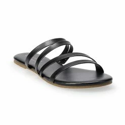 LC Lauren Conrad Jade Women's Strappy Slide Sandals Black -LC Lauren Conrad Shop unnamed file 4324
