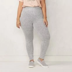 Plus Size LC Lauren Conrad Hacci High-Waisted Leggings Grey Marl -LC Lauren Conrad Shop unnamed file 4329