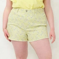 Plus Size LC Lauren Conrad High-Waisted Cut Off Shorts Ditzy Print -LC Lauren Conrad Shop unnamed file 4357