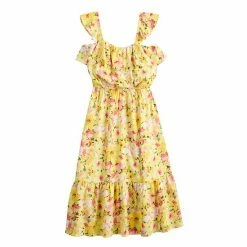 Women's LC Lauren Conrad Ruffle Midi Dress Yellow Blooms 7 Women's LC Lauren Conrad Ruffle Midi Dress Yellow Blooms -LC Lauren Conrad Shop unnamed file 4360