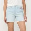 Women's LC Lauren Conrad Embroidered Super High-Rise Cut-Off Denim Shorts