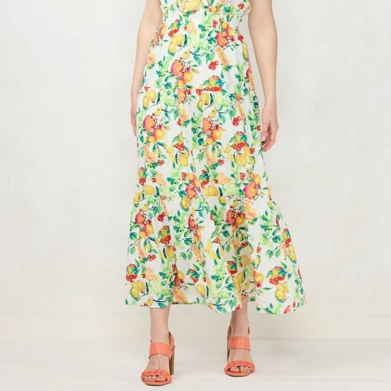 Women's LC Lauren Conrad Tiered Maxi Skirt 1 Women's LC Lauren Conrad Tiered Maxi Skirt