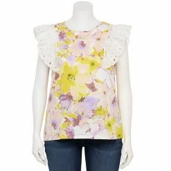 Plus Size LC Lauren Conrad Mixed Media Shell Tank Top Dull Black -LC Lauren Conrad Shop unnamed file 4396