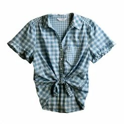 Women's LC Lauren Conrad Button-Front Curved Hem Top Blue Gingham 2 Women's LC Lauren Conrad Button-Front Curved Hem Top Blue Gingham -LC Lauren Conrad Shop unnamed file 4404