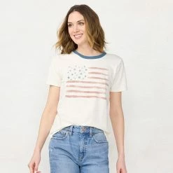 Women's LC Lauren Conrad Crewneck Graphic Tee Usa Flag 6 Women's LC Lauren Conrad Crewneck Graphic Tee Usa Flag -LC Lauren Conrad Shop unnamed file 4425