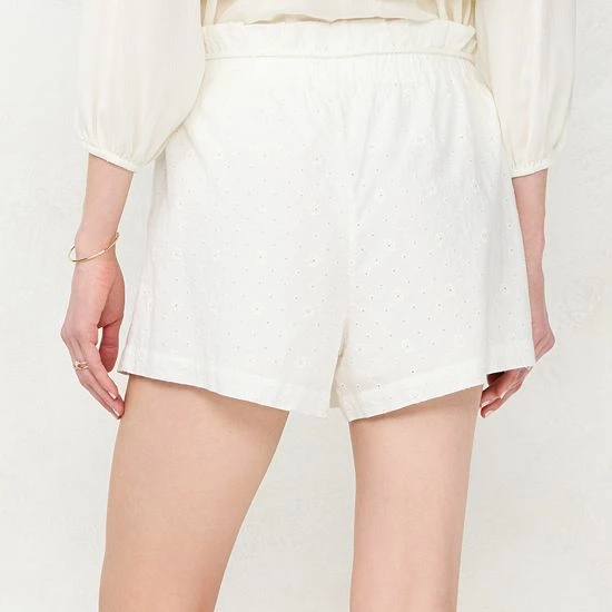 Women's LC Lauren Conrad Smocked Waist Pull-On Shortie Shorts 2 Women's LC Lauren Conrad Smocked Waist Pull-On Shortie Shorts - Image 2