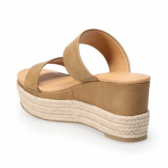 LC Lauren Conrad Mimosa 02 Women's Wedge Sandals Yellow 3 LC Lauren Conrad Mimosa 02 Women's Wedge Sandals Yellow - Image 3