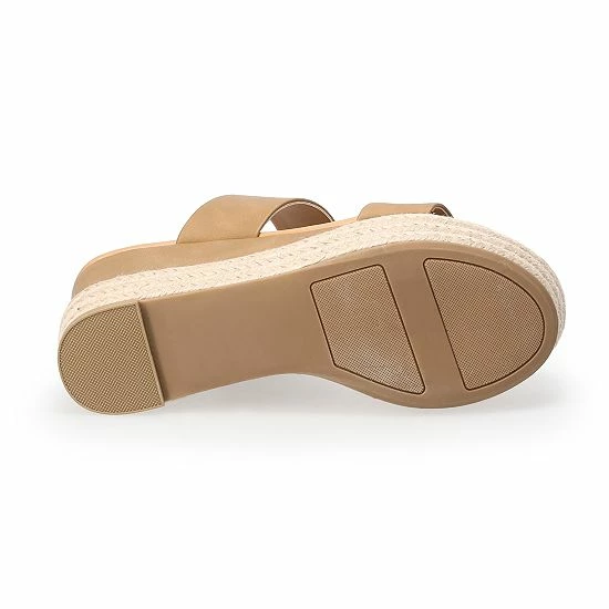 LC Lauren Conrad Mimosa 02 Women's Wedge Sandals Yellow 4 LC Lauren Conrad Mimosa 02 Women's Wedge Sandals Yellow - Image 4