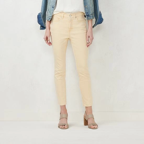Women's LC Lauren Conrad Raw-Hem High-Waisted Skinny Ankle Jeans Bonita Peach 1 Women's LC Lauren Conrad Raw-Hem High-Waisted Skinny Ankle Jeans Bonita Peach