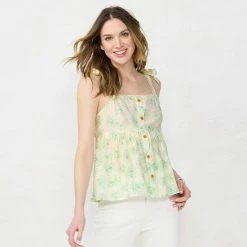 Women's LC Lauren Conrad Button-Front Tank Top Flower Outlines -LC Lauren Conrad Shop unnamed file 4462