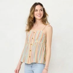 Women's LC Lauren Conrad Button-Front Tank Top Flower Outlines -LC Lauren Conrad Shop unnamed file 4467