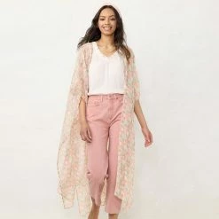 Women's LC Lauren Conrad Open Back Duster White Multi -LC Lauren Conrad Shop unnamed file 4472