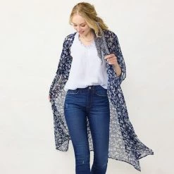 Women's LC Lauren Conrad Open Back Duster White Multi -LC Lauren Conrad Shop unnamed file 4473